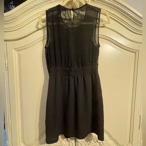 BCBGMaxAzria Cybil Sheer Panel Cocktail Mini Dress S